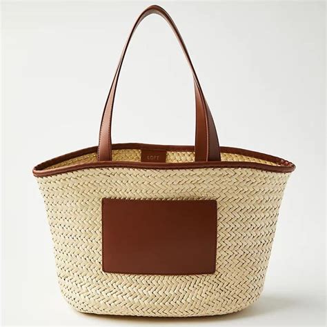 loft's straw tote bag dupe